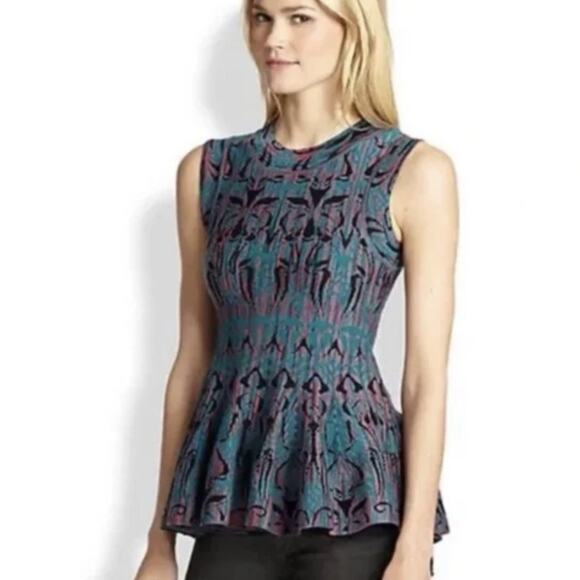 M Missoni Tops - M Missoni Sleeveless Knit Multicolor Wool Blend Top Size 46